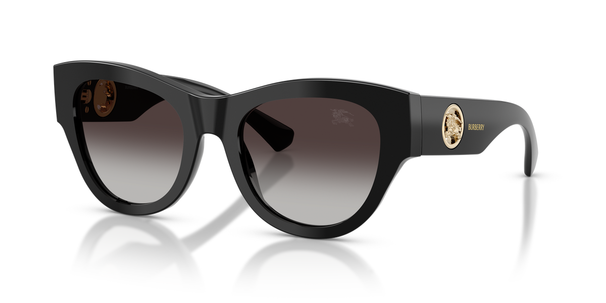 Burberry BE4491 Sunglasses in 30018G Black / Grey Gradient lens
