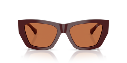 Burberry BE4492 Sunglasses in 411973 Bordeaux / Brown lens, front view