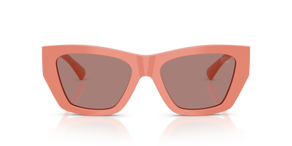 Burberry BE4492 Sunglasses in 421973 Pink / Light Brown lens, front view