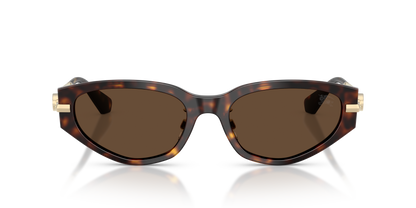 Burberry BE4493D Sunglasses in 300273 Dark Havana / Dark Brown lens, front view