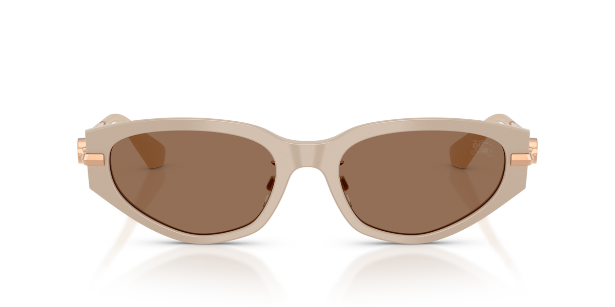 Burberry BE4493D Sunglasses in 424473 Beige / Dark Brown lens, front view