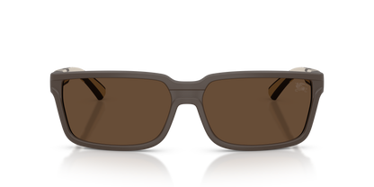 Burberry BE4495D Sunglasses in 423473 Matte Brown / Dark Brown lens, front view