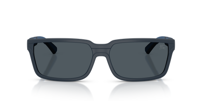 Burberry BE4495D Sunglasses in 424087 Matte Blue / Dark Grey lens, front view