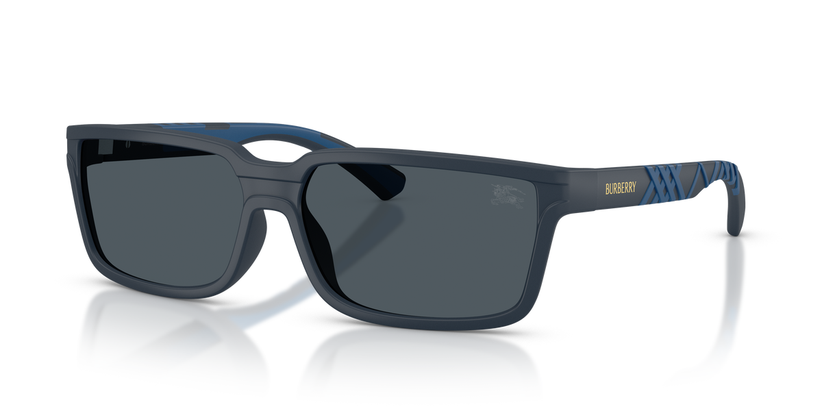 Burberry BE4495D Sunglasses in 424087 Matte Blue / Dark Grey lens