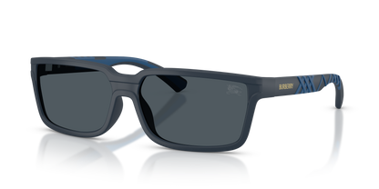 Burberry BE4495D Sunglasses in 424087 Matte Blue / Dark Grey lens