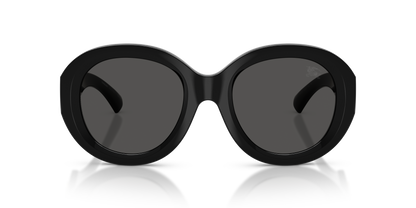 Burberry BE4497U Sunglasses in 300187 Black / Dark Grey lens, front view