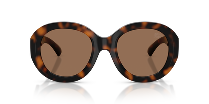 Burberry BE4497U Sunglasses in 300273 Dark Tortoise / Brown lens, front view