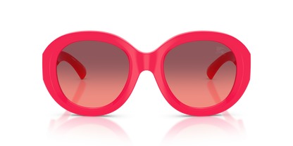 Burberry BE4497U Sunglasses in 424820 Aubergine / Pink Gradient Violet lens, front view