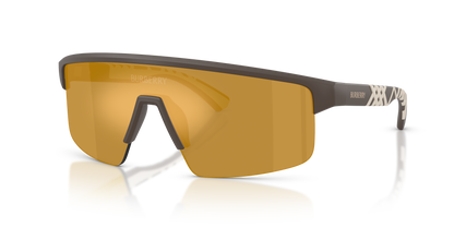 Burberry BE4498 Sunglasses in 42345A Matte Brown / Brown Mirror Gold lens