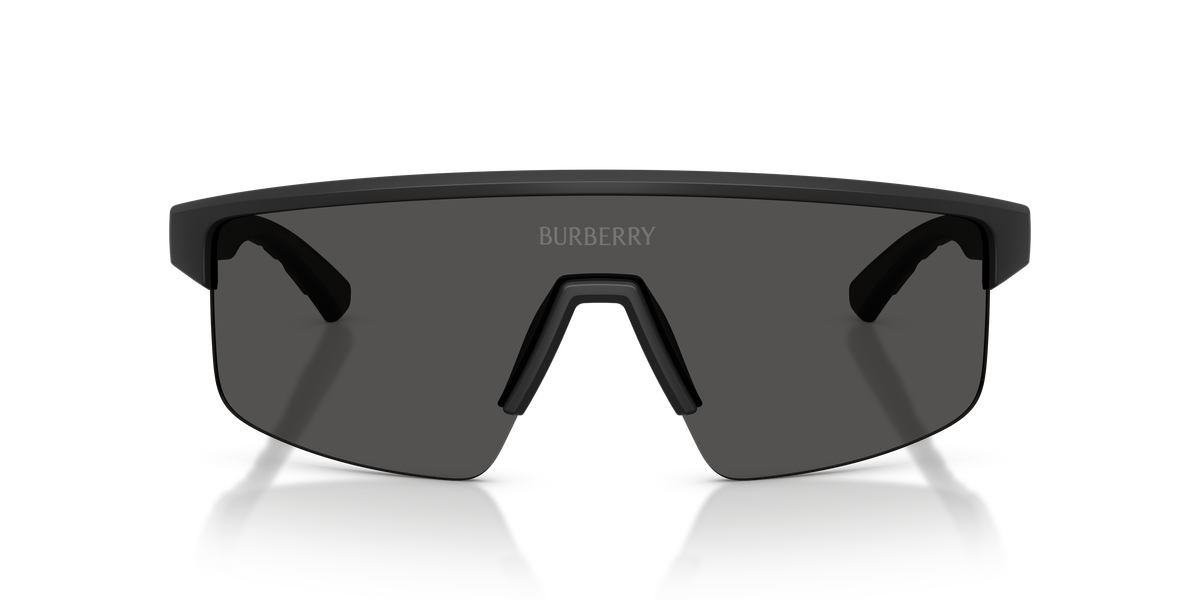 Burberry BE4498 Sunglasses in 426087 Matte Black / Dark Grey lens, front view