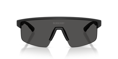 Burberry BE4498 Sunglasses in 426087 Matte Black / Dark Grey lens, front view