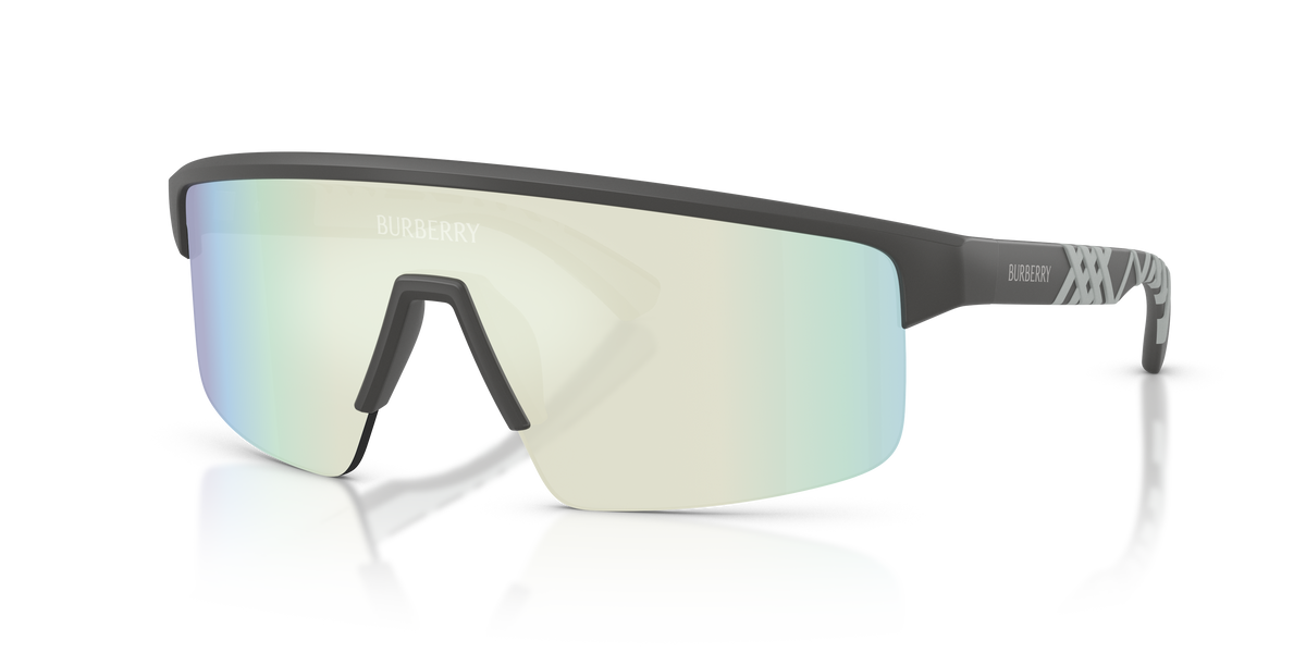 Burberry BE4498 Sunglasses in 4264BW Matte Grey / Blu Specchio Bianco lens