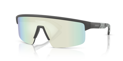 Burberry BE4498 Sunglasses in 4264BW Matte Grey / Blu Specchio Bianco lens