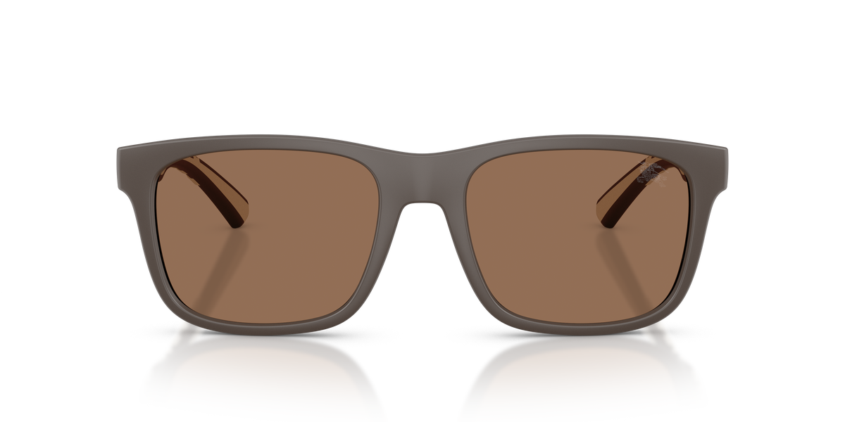 Burberry BE4499U Sunglasses in 423473 Matte Brown / Dark Brown lens, front view