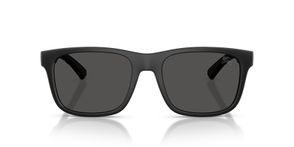Burberry BE4499U Sunglasses in 426087 Matte Black / Dark Grey lens, front view
