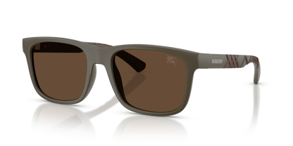 Burberry BE4499U Sunglasses in 426373 Matte Green / Dark Brown lens
