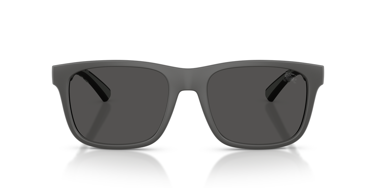 Burberry BE4499U Sunglasses in 426487 Matte Grey / Dark Grey lens, front view