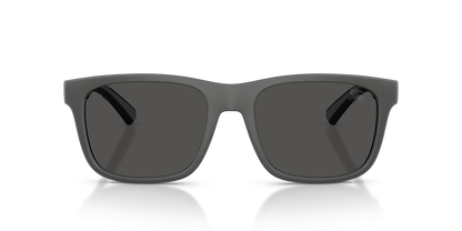 Burberry BE4499U Sunglasses in 426487 Matte Grey / Dark Grey lens, front view