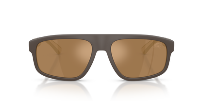 Burberry BE4501U Sunglasses in 4234F9 Matte Brown / Brown Mirror Bronze lens, front view