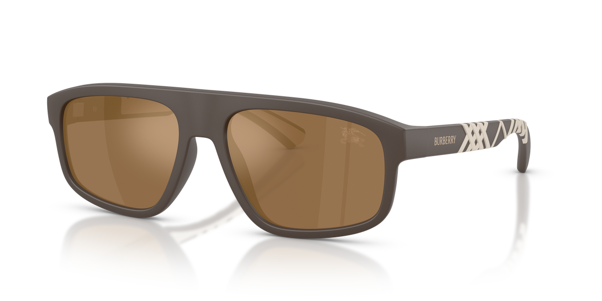 Burberry BE4501U Sunglasses in 4234F9 Matte Brown / Brown Mirror Bronze lens
