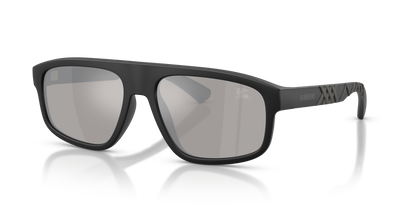 Burberry BE4501U Sunglasses in 42606G Matte Black / Light Grey Mirror Silver lens
