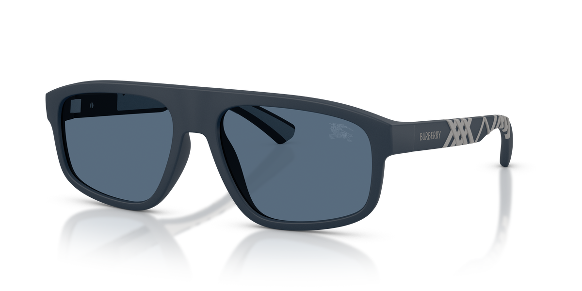 Burberry BE4501U Sunglasses in 426180 Matte Blue / Dark Blue lens