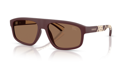 Burberry BE4501U Sunglasses in 426273 Matte Bordeaux / Dark Brown lens