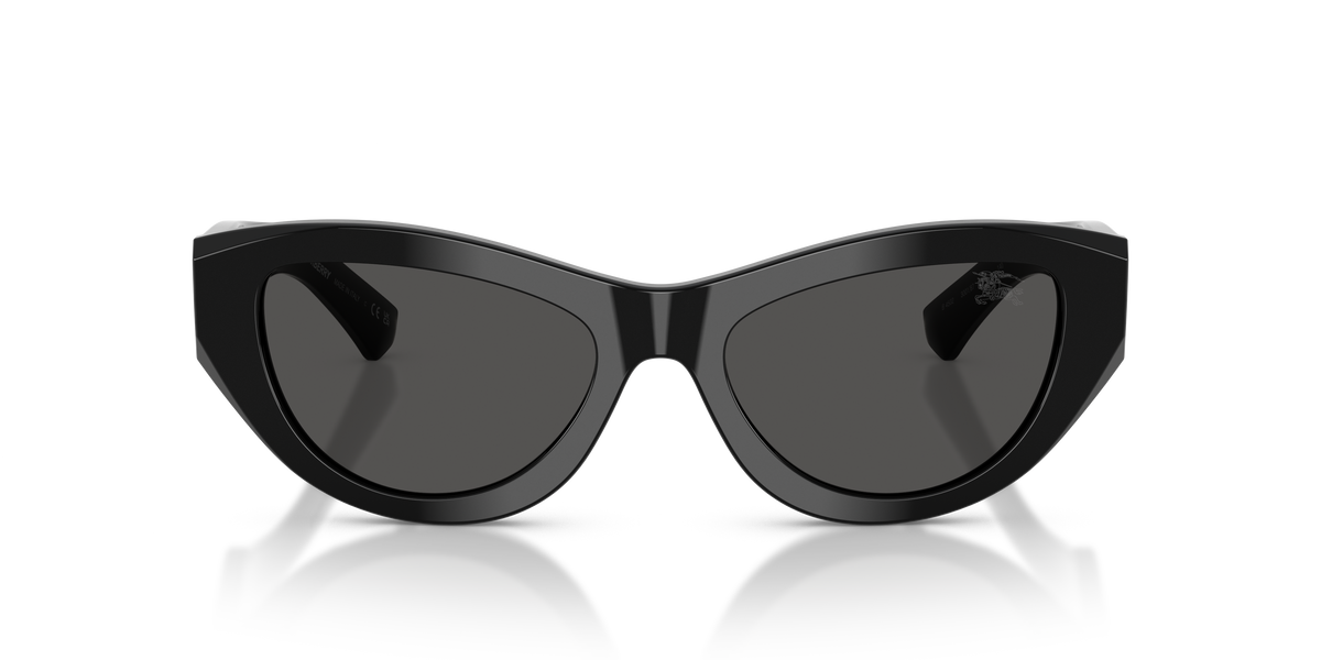 Burberry BE4502 Sunglasses in 300187 Black / Dark Grey lens, front view