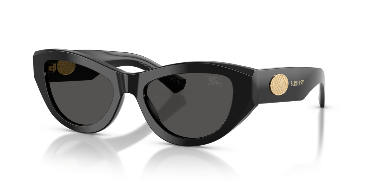Burberry BE4502 Sunglasses in 300187 Black / Dark Grey lens