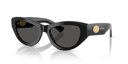 Burberry BE4502 Sunglasses in 300187 Black / Dark Grey lens