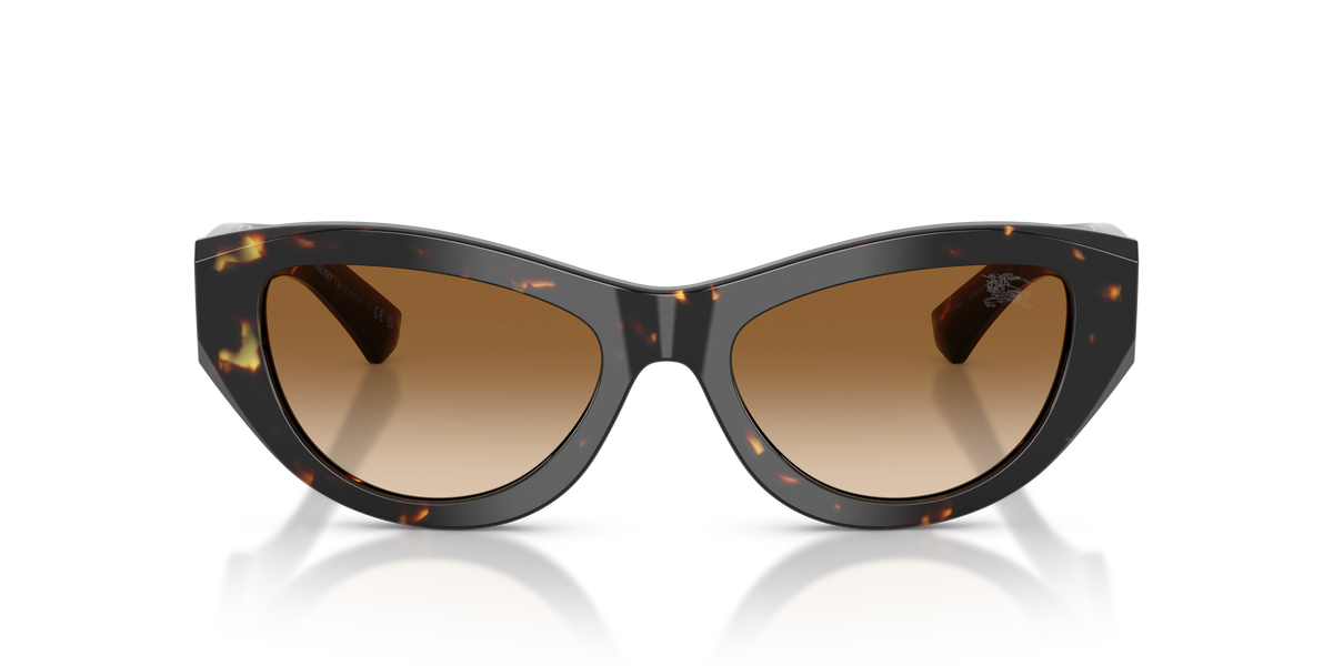 Burberry BE4502 Sunglasses in 410689 Yellow Havana / Brown Gradient lens, front view