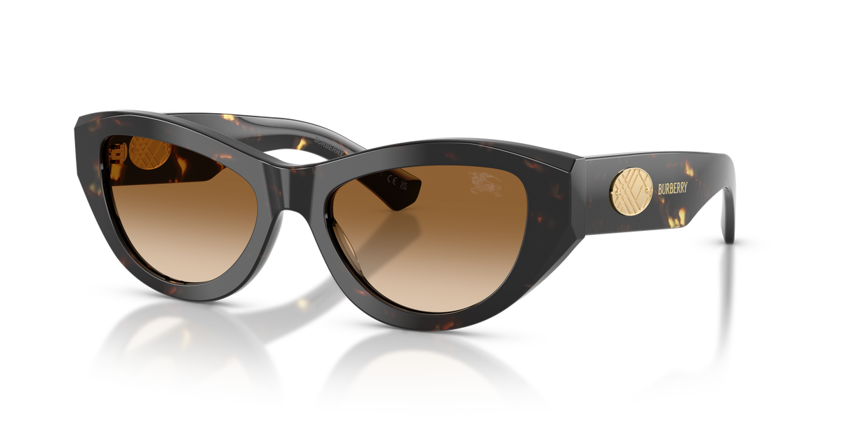 Burberry BE4502 Sunglasses in 410689 Yellow Havana / Brown Gradient lens