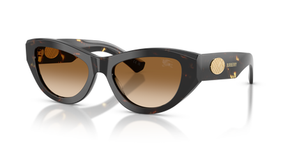 Burberry BE4502 Sunglasses in 410689 Yellow Havana / Brown Gradient lens