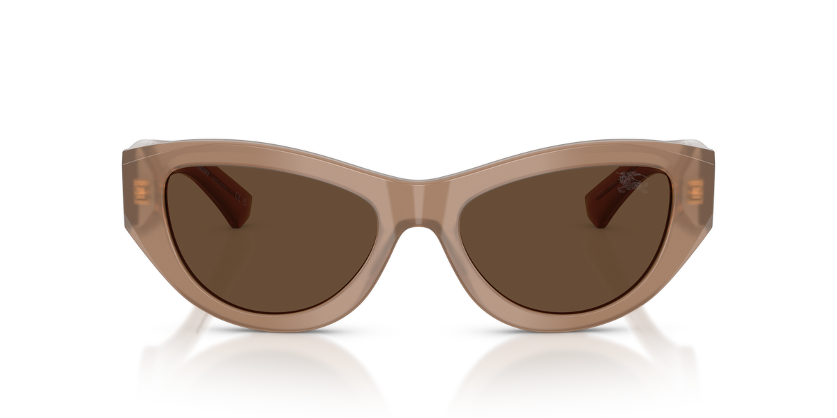 Burberry BE4502 Sunglasses in 425873 Beige / Dark Brown lens, front view