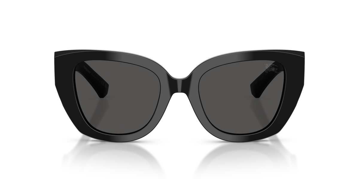 Burberry BE4503 Sunglasses in 300187 Black / Dark Grey lens, front view