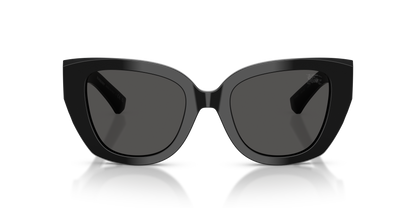 Burberry BE4503 Sunglasses in 300187 Black / Dark Grey lens, front view