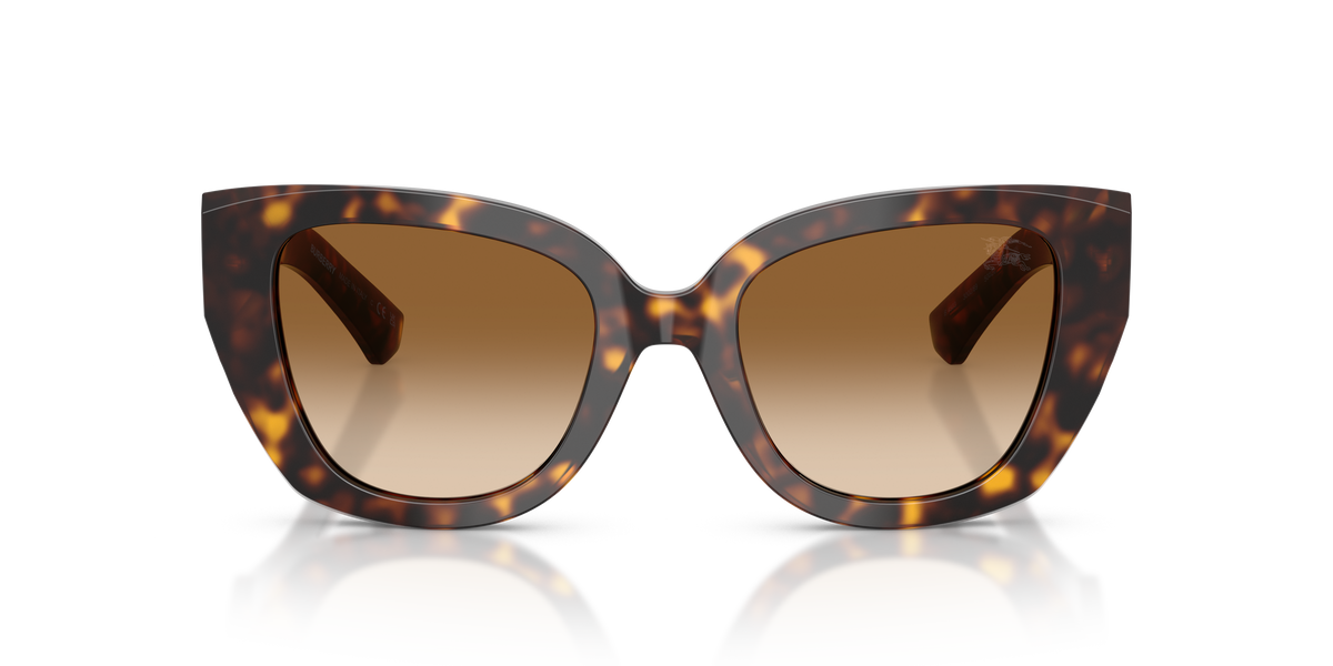 Burberry BE4503 Sunglasses in 300289 Dark Havana / Brown Gradient lens, front view