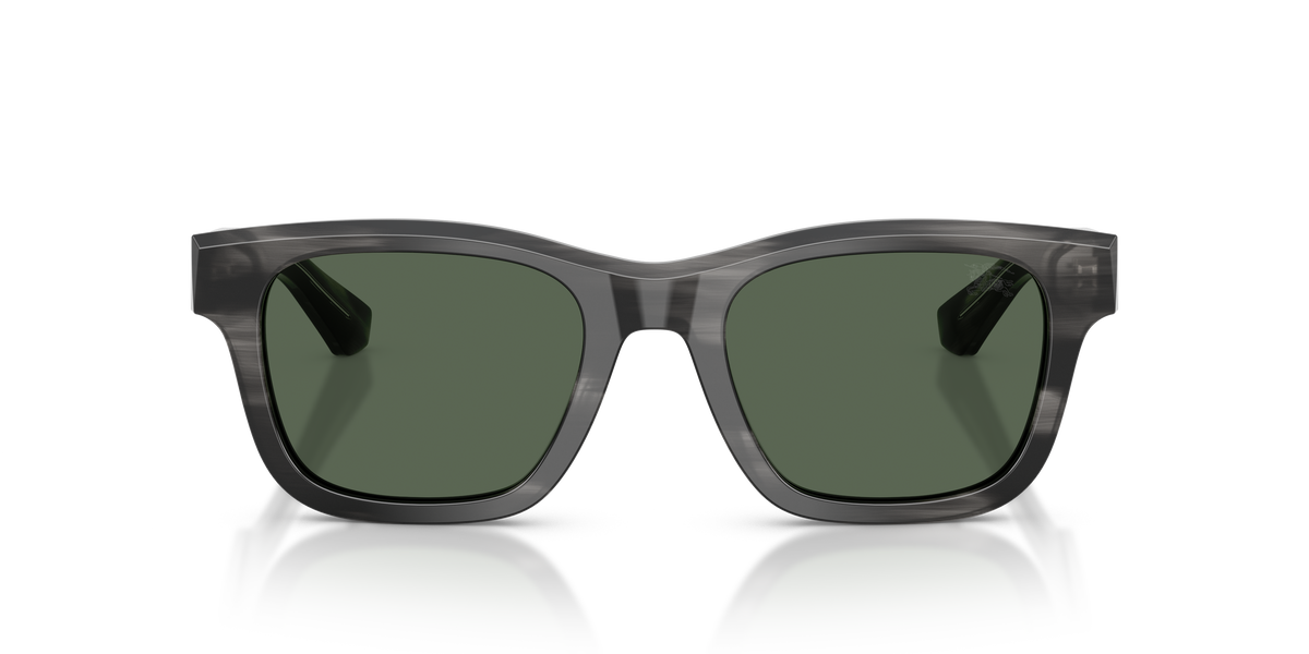 Burberry BE4504 Sunglasses in 425482 Striped Green / Dark Green lens, front view