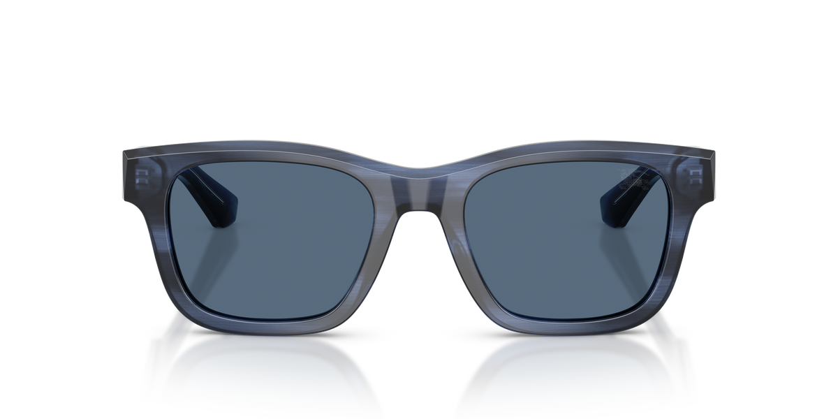 Burberry BE4504 Sunglasses in 425580 Striped Blue / Dark Blue lens, front view