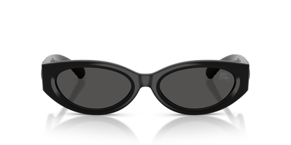Burberry BE4505U Sunglasses in 300187 Black / Dark Grey lens, front view