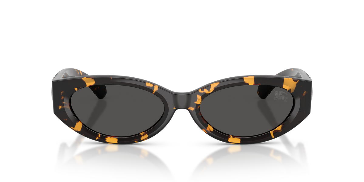 Burberry BE4505U Sunglasses in 410687 Yellow Havana / Dark Grey lens, front view