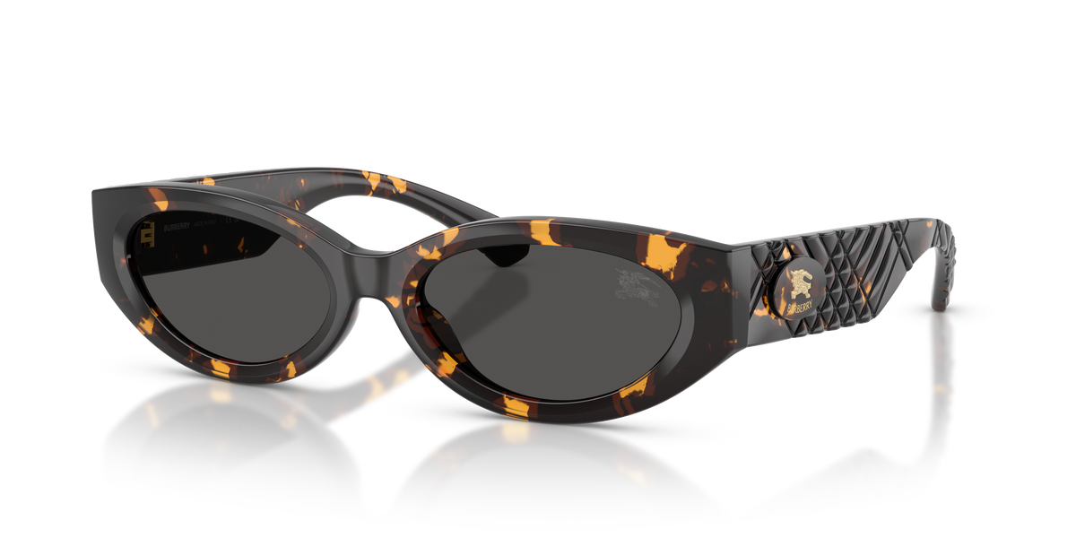 Burberry BE4505U Sunglasses in 410687 Yellow Havana / Dark Grey lens