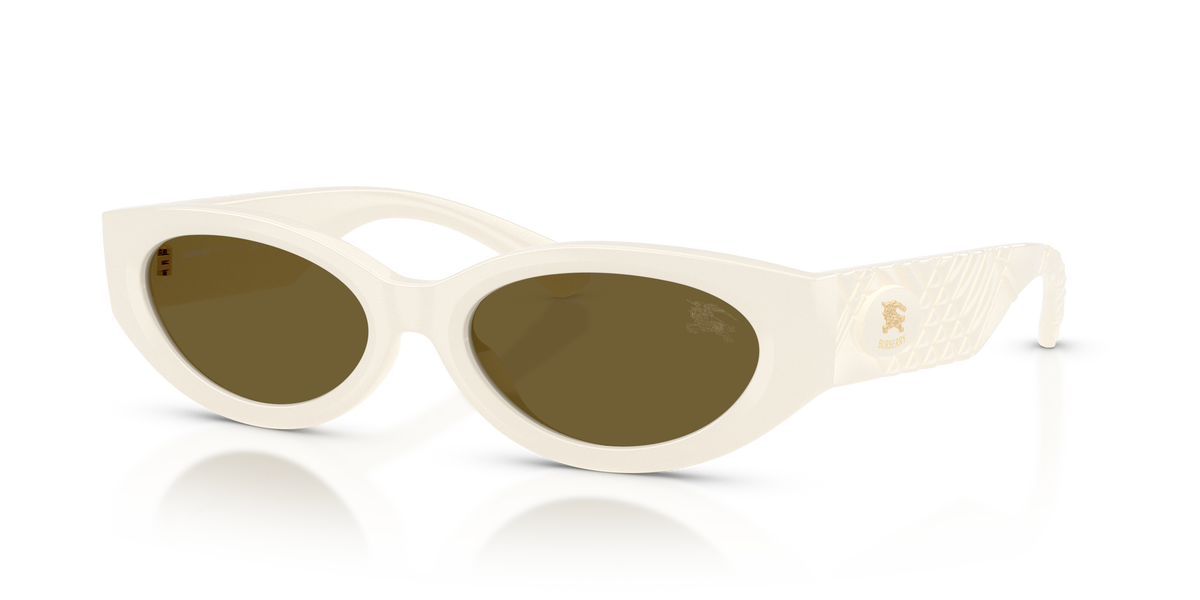 Burberry BE4505U Sunglasses in 421873 White / Dark Brown lens