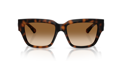 Burberry BE4506U Sunglasses in 300289 Dark Havana / Brown Gradient lens, front view