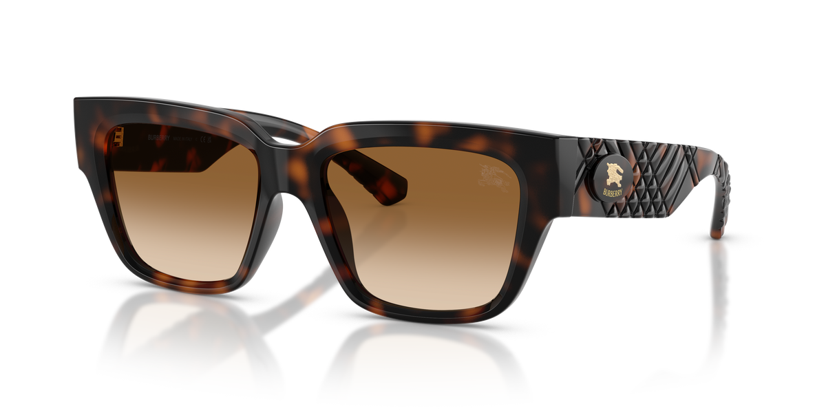 Burberry BE4506U Sunglasses in 300289 Dark Havana / Brown Gradient lens