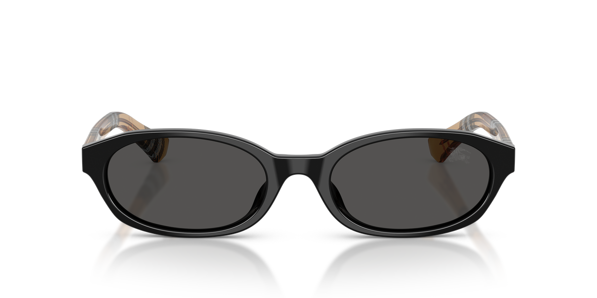 Burberry BE4508D Sunglasses in 416187 Black / Dark Grey lens, front view