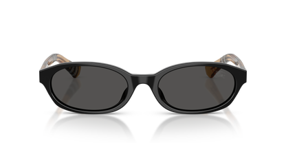 Burberry BE4508D Sunglasses in 416187 Black / Dark Grey lens, front view