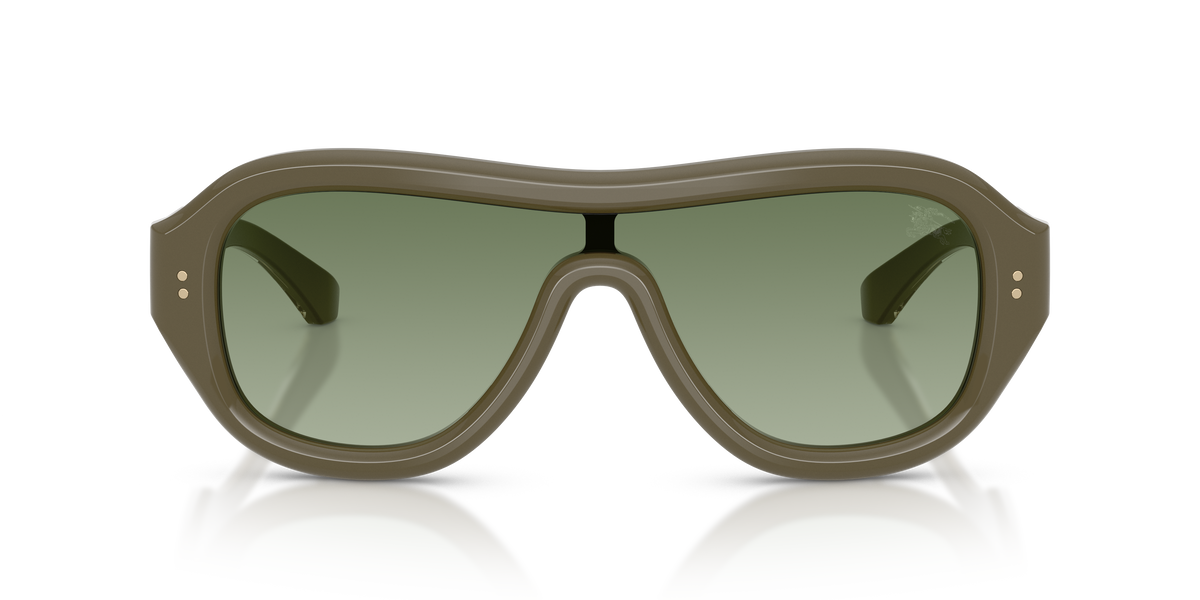 Burberry BE4509U Sunglasses in 42728E Green / Green Gradient lens, front view