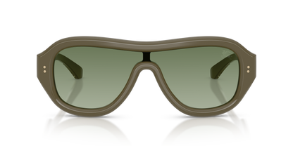 Burberry BE4509U Sunglasses in 42728E Green / Green Gradient lens, front view