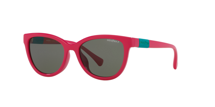 Miraflex MF1039 Kids' Sunglasses in M559 Pink / Polarized Dark Green lens